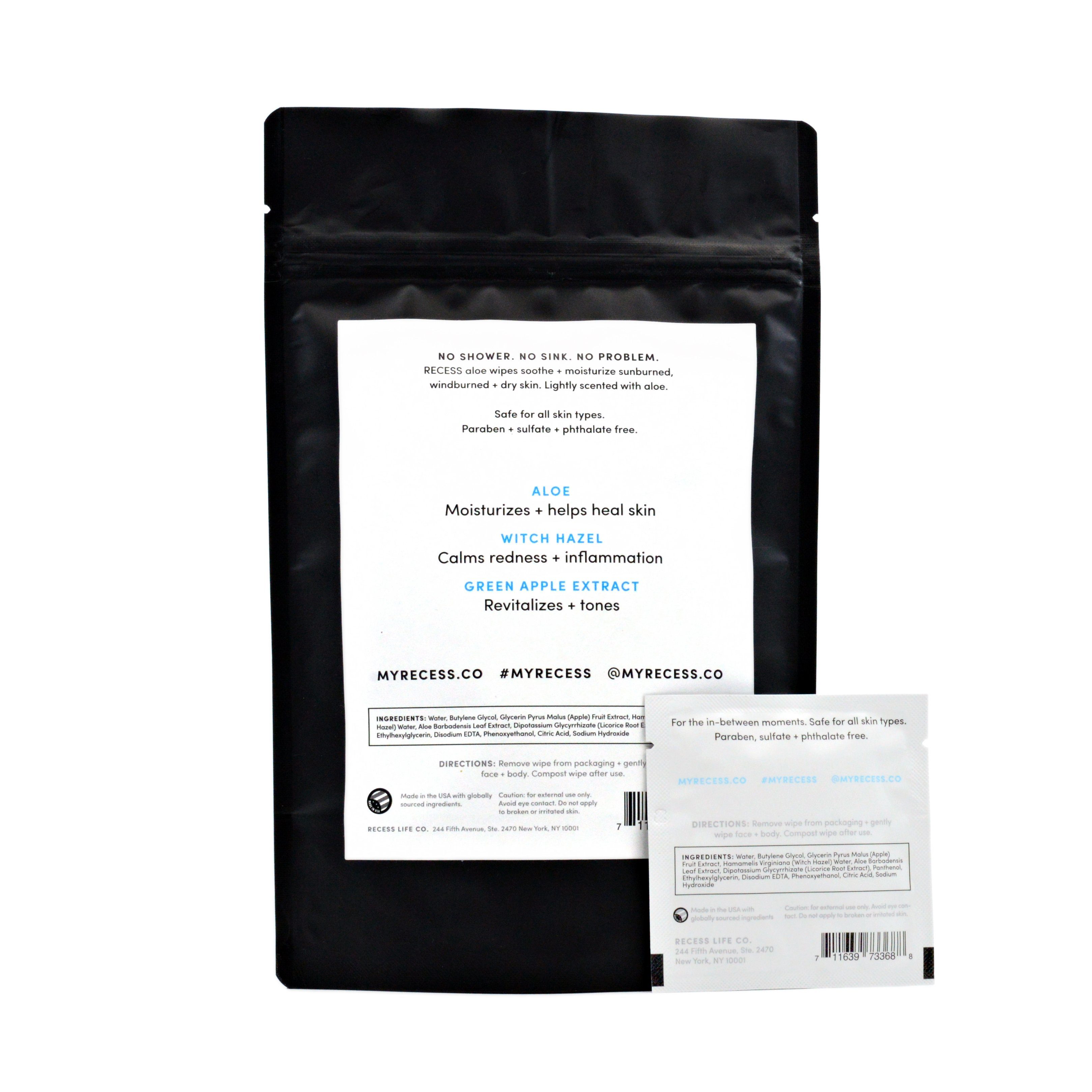 BODY 301: Aloe Wipes (Pack of 15) (743227752552)